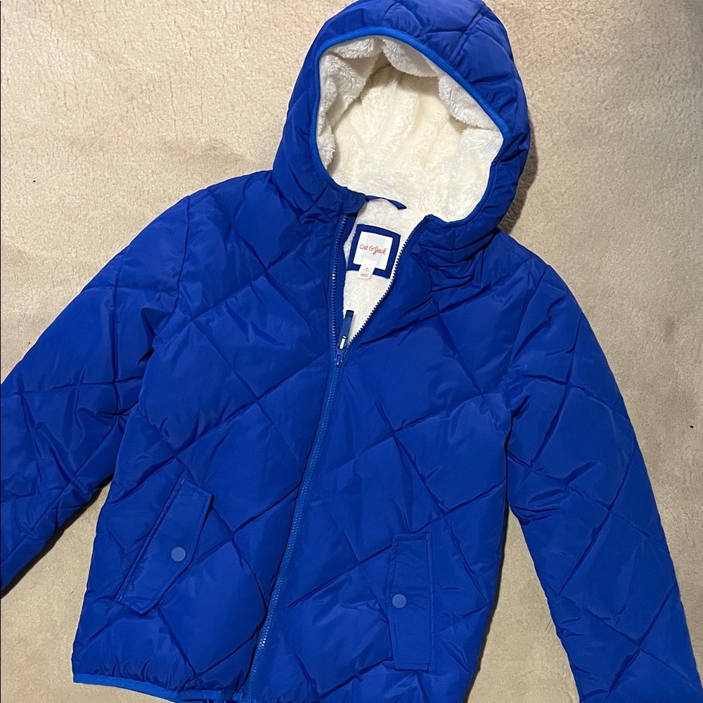 Cat & Jack Royal Blue Puffer Jacket with Hood